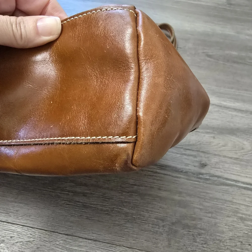 Patricia Nash Leather Shoulder Bag Brown Western  Boho - Picture 6 of 15